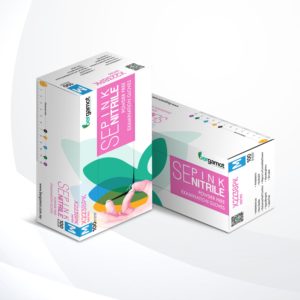 Guantes de examen de nitrilo Rosa desechables médicos sin polvo para suministros sanitarios - Product Image 5