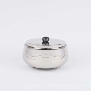 Dernière arrivée marmite élégante en acier inoxydable de forme ronde pour servir des aliments marmite pour mariage à domicile buffet du golfe - Product Image 1