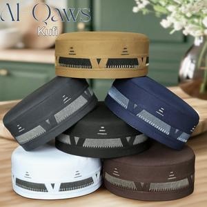 Chapeau de prière islamique traditionnel Al-Qaws pour hommes, 6 couleurs disponibles, vente en gros OEM, accessoires de couvre-chef musulman - Product Image 2