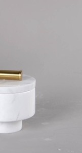 Luxury Marble <b>Bakhoor</b> Incense Burner Set with Gold Brass Arabic <b>Oud</b> Burner Decorative Tray For Ramadan Decor & Middle East Gulf - Product Image 6