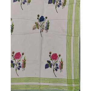 Luxury Hand Block Printed Cotton Single Dohar Floral Coverlet <b>Bedspread</b> Available Queen <b>King</b> Soft Customized Stitching Technique - Product Image 1