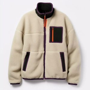 Veste de sport d'hiver pour hommes col montant polaire polaire fermeture à glissière lapin Logo avant nouveau - Product Image 1