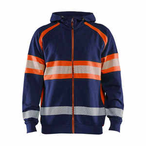 Veste de travail d'hiver de haute qualité en polyester, bomber réfléchissant de sécurité, vêtements de travail, capuche dissimulée, rembourrée, imperméable - Product Image 4