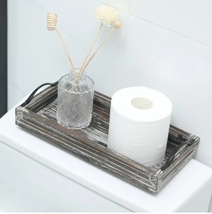 Plateau de service en bois de pin au design personnalisé Plateau décoratif en bois avec poignée en métal Idéal pour le service, l'hébergement et l'organisation Plateau - Product Image 6