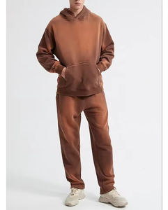 Survêtements d'hiver pour hommes à fermeture éclair, design toutes couleurs, lavage à l'acide, 100% polyester, polaire, surdimensionné, écologique, lavable - Product Image 2