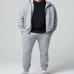 Personalizado de cuello redondo de manga larga de lana de felpa de algodón con cremallera bolsillos ocultos sudaderas con capucha de los hombres de algodón sudaderas con cremallera precio barato - Product Image 4