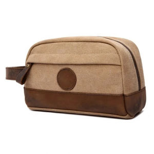 2025 nouveau produit écologique grande capacité toile pour trousse de toilette classique forme carrée noir Durable tissu sac cosmétique - Product Image 2