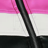 Vestes en cuir de mouton véritable et toile pour femmes, collection automne-printemps 2025, avec fermeture éclair personnalisée, coupe courte, vêtements d'hiver