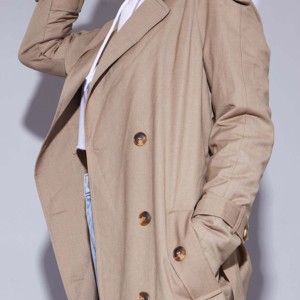 Gabardina de cuero personalizada de alta calidad para mujer, abrigo informal a la moda, el mejor abrigo de calle, chaquetas de manga larga para mujer para niñas - Product Image 4