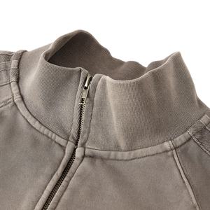 Custom Logo Sports Active Wear Women's Hoodies High Quality Cotton Fleece Oversized Fit Full Zip Up Thumbholes Crop Top Hoodies - Product Image 5