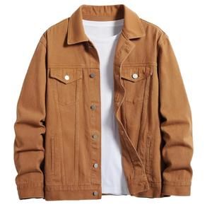 Conception personnalisée de l'usine OEM veste en jean vieilli délavé au soleil Streetwear veste en jean vintage avec broderie et strass pour hommes - Product Image 6