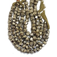 Pierre brute pyrite brin pépite perles cristal reiki pierre de guérison collier percé pour femmes fournitures de fabrication de bijoux