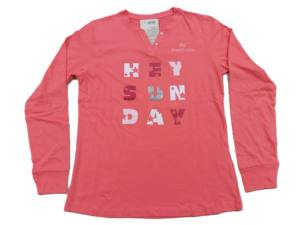 Camiseta con logotipo estampado informal de manga larga personalizada para mujer - Product Image 5