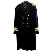 Gorro vintage del uniforme de gala de invierno argentino Desde el 1940 Hecho de tela gruesa inglesa uniforme de color azul intenso