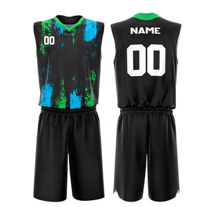 Uniforme de Baloncesto Reversible Sublimado de Buen Diseño para Unisex, Diseño OEM, Ropa Cosida Personalizada, Uniformes de Baloncesto - Product Image 1