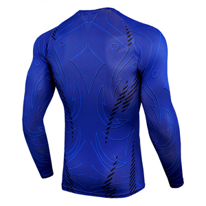 Custom Logo Jiu Jitsu Fitness <b>Swim</b> <b>Shirts</b> Long Sleeves MMA <b>Men</b> Bjj Rash Guard Wholesale Full Sublimation O Neck Rash Guard - Product Image 5