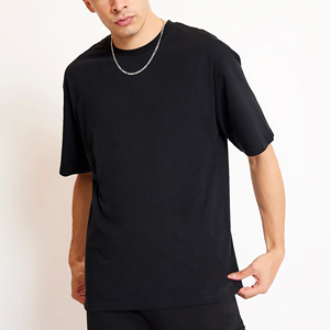 Venta al por mayor por encargo estilo de la calle de talla grande camiseta de gran tamaño para los hombres logotipo bordado personalizado hombro caído ropa de verano camiseta - Product Image 2