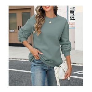 New Arrival Luxury Long Sleeve Neck Solid Comfortable Casual <b>Women's</b> Cotton Heavyweight Waterproof Winter Sweatshirt Bangladesh - Product Image 5