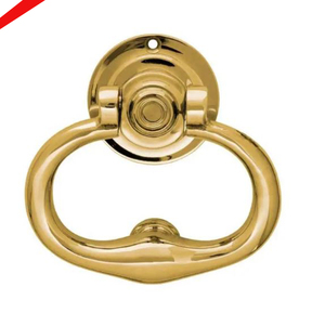 Aldaba de puerta con acabado dorado brillante de Calidad exclusiva para el hogar, hoteles, restaurantes - Product Image 1
