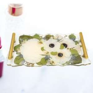 Bandeja de servicio de resina de lujo con efecto de mármol para mesa de comedor de una sola pieza con forma y tamaño personalizados a precios económicos - Product Image 6