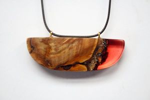 Colgante de resina de madera más vendido, fiesta, boda, uso hecho a mano, mango de madera y resina epoxi transparente, pendiente para regalo, calidad Premium - Product Image 2