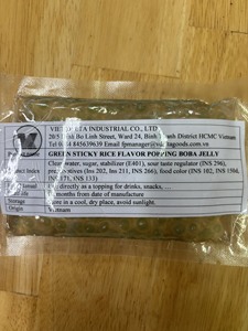 Gelée boba à saveur de riz collant vert Pas besoin de cuisiner et prête à l'emploi est très pratique ANGLE - Product Image 4