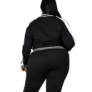 Chándal de talla grande de 2 piezas personalizado para mujer, novedad de 2025, chándal de talla grande con logotipo personalizado de último diseño para mujer - Product Image 6