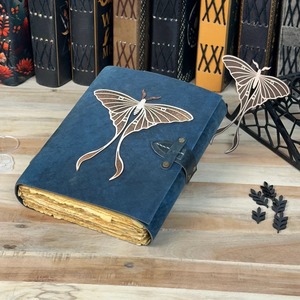 Blank Spell <b>Book</b> of Shadows Luna Moth Journal Witchcraft Supplies - Product Image 3