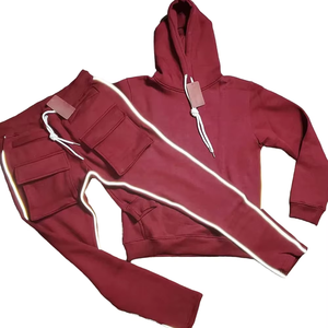 ชุดวอร์มชุดกีฬาแนวสตรีทสำหรับผู้ชายและผู้หญิงชุดกีฬาแฟชั่นมีกระเป๋าสะท้อนแสง - Product Image 4