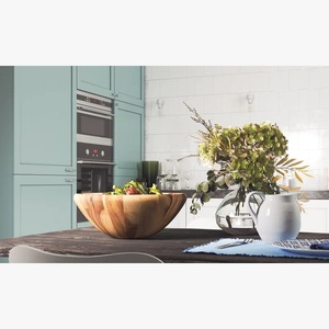 Tazón de madera elegante martillado de calidad superior para cenas mejora su experiencia gastronómica disponible para la venta - Product Image 5