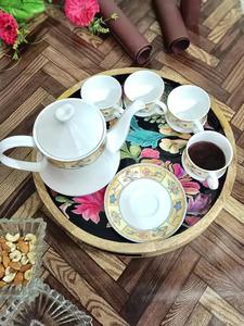 Plateau de service décoratif en bois et résine, design unique, style luxueux, pour cadeau et décoration intérieure, à prix raisonnable - Product Image 3