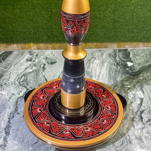 Table basse artisanale d'art de laque royale avec la conception florale unique et la structure en bois solide pour le salon - Product Image 4