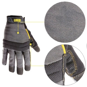 Gants de mécanicien avec logo en caoutchouc personnalisé et doublure en coton, gants de mécanicien en cuir - Product Image 2