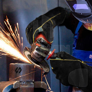 Gants de soudage en cuir de vachette fendu de haute qualité en cuir résistant à la chaleur soudeurs gants de protection des mains de sécurité du Pakistan - Product Image 2