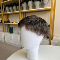 Accesorios para Reemplazo Capilar: Peluca de Cabello Humano para Hombres, Toupee de Encaje Completo Transpirable para Verano