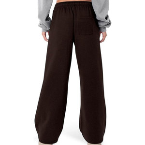 Recién llegado, pantalones de chándal de punto de poliéster de Color sólido con pantalones con cordón de ajuste holgado elástico ligero para deportes - Product Image 4