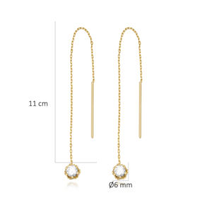 Pendientes de plata de primera ley y circón para mujer, aretes pequeños, plata esterlina 925, Circonia cúbica, zirconia, circonita, zirconita, zirconita, diseño turco, hecho a mano - Product Image 2