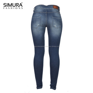 Los Mejores Jeans de Mezclilla Elásticos de Corte Ajustado para Mujer, Diseño Moderno y Elegante, Tallas Grandes, Compra en Línea - Product Image 4