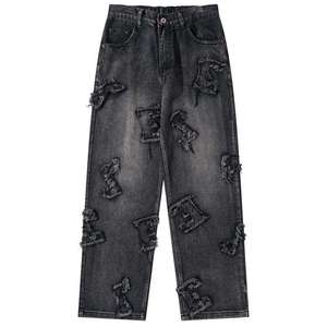 MOQ bajo, salida de fábrica, pantalones vaqueros desgastados con bordado, pantalones vaqueros hechos en algodón, precio al por mayor, pantalones vaqueros hechos en Pakistán - Product Image 5