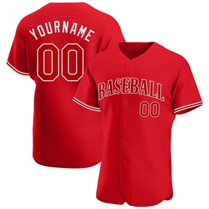 Maillot de baseball de qualité supérieure, best-seller, vêtements d'équipe personnalisés, maillot de baseball authentique rouge et blanc personnalisé - Product Image 1