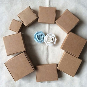 Noir Blanc Kraft Papier Cadeau Emballage Boîte Carton Boîte En Carton Savon Bijoux Bonbons Paquet Emballage Papier Boîte Petite - Product Image 5