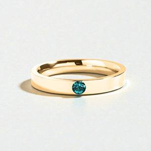 แหวนเงินแท้ 925 ประดับแทนซาไนต์ ควอตซ์ และเพชร CZ แบบซ้อนได้ - แหวนพลอยทรงกลมเจียระไนขนาด 3 มม. - เครื่องประดับสำหรับใส่ซ้อนกัน ประจำเดือนธันวาคม - Product Image 1