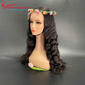 HD 360 Lace Wig Perruque en cheveux humains vietnamiens, lisses et ondulés, prêts à être expédiés, personnalisables, de n'importe quelle longueur, vente à chaud - Product Image 4