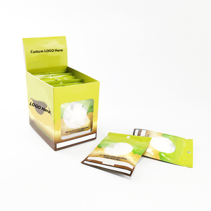 Custom logo printed Counter display box with clear window edible snacks mylar bag and retail packaging box