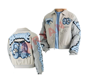 Vente en gros de veste universitaire de haute qualité avec broderie de logo personnalisé pour hommes veste OEM décontractée à fermeture éclair - Product Image 6