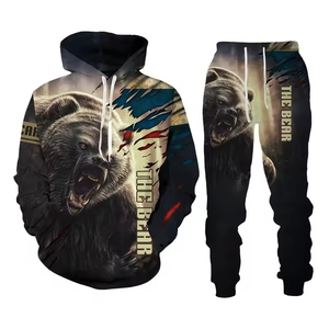 Chándal Hombres Animales Oso Camuflaje Sudaderas con capucha Traje 3D Imprimir Chándal Pantalones 2 piezas Conjuntos Al Aire Libre Manga larga en ZOHAN CREATIONS - Product Image 2