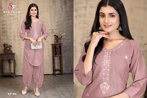 High Demand <b>Indian</b> & Pakistani Women's Latest Collection Set Most Trendy Pure Cotton <b>Kurti</b> Pant Regular Wear for Girls & Women - Product Image 2