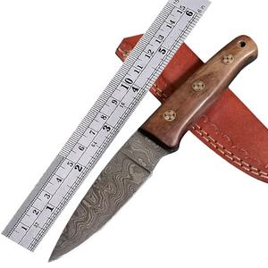 มีดล่าสัตว์เหล็กดามัสกัสทำด้วยมือมีขนาดกำหนดเองด้ามจับไม้ที่สะดวกสบาย S48คุณภาพระดับพรีเมียม - Product Image 6