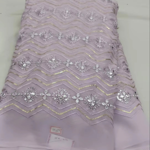 fox Georgette <b>embroidery</b> work fabric make to fancy dress <b>material</b> - Product Image 5