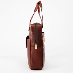 Good Quality Genuine Leather <b>Laptop</b> Messenger Briefcase Satchel Handbag 15 to 16 Inch Business Travel Shoulder Portable - Product Image 5